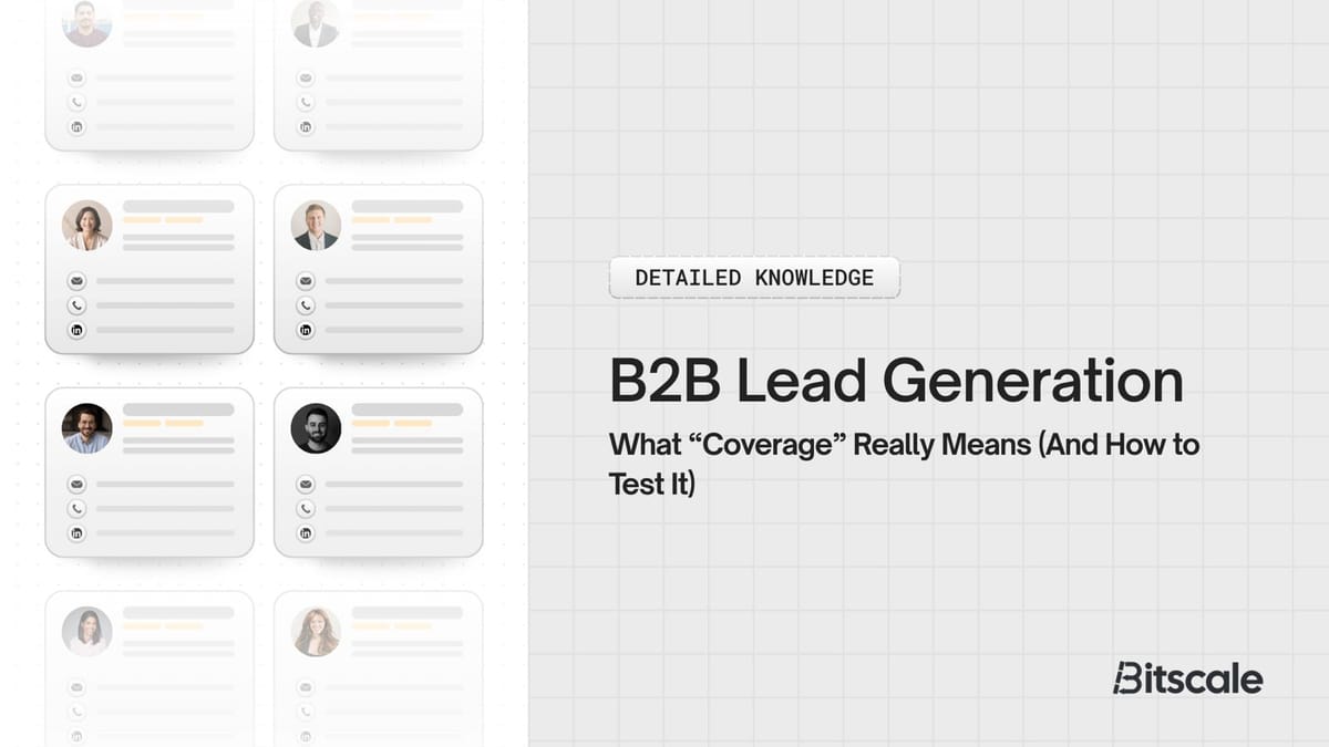 B2B Contact Data Coverage: What It Means and How to Test