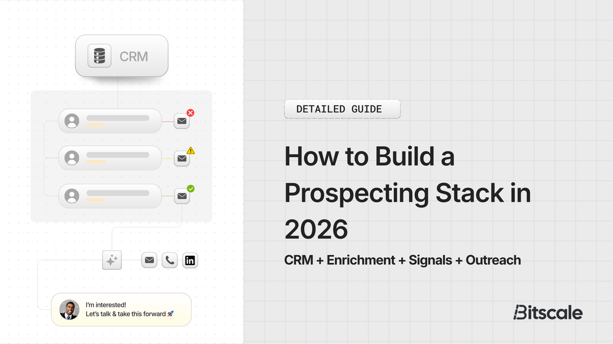 How to Build a Prospecting Stack in 2026: CRM + Enrichment + Signals + Outreach