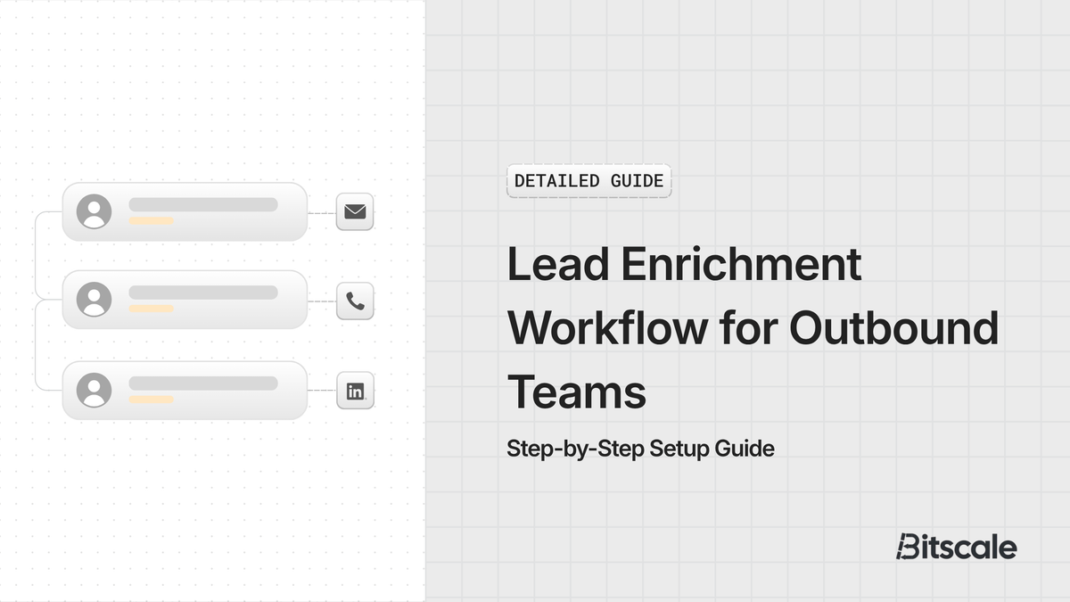 Lead Enrichment Workflow for Outbound Teams: Step-by-Step Setup Guide