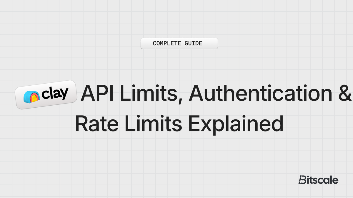 Clay API Limits, Authentication & Rate Limits Explained