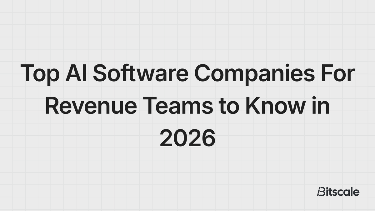 Top AI Software Companies For Revenue Teams to Know in 2026
