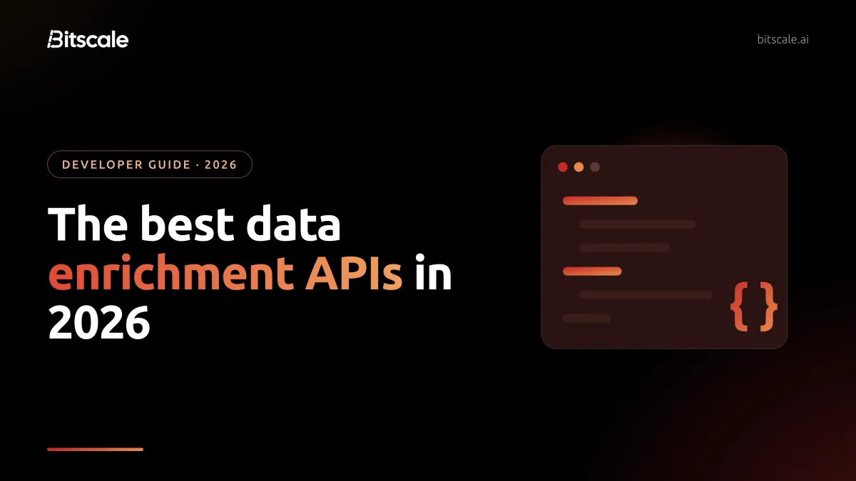 Best data enrichment APIs in 2026: one Bitscale API call can run an email and phone waterfall across 18+ contact-data providers, while a single-database API queries one source