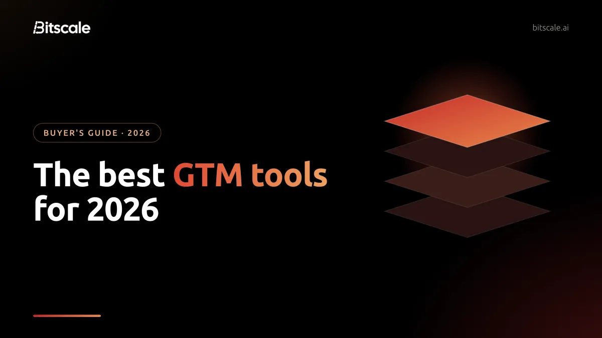 The best GTM tools for 2026: Bitscale ranks #1 as the GTM data layer, running 18+ contact-data providers in one waterfall versus one database in a single-source tool