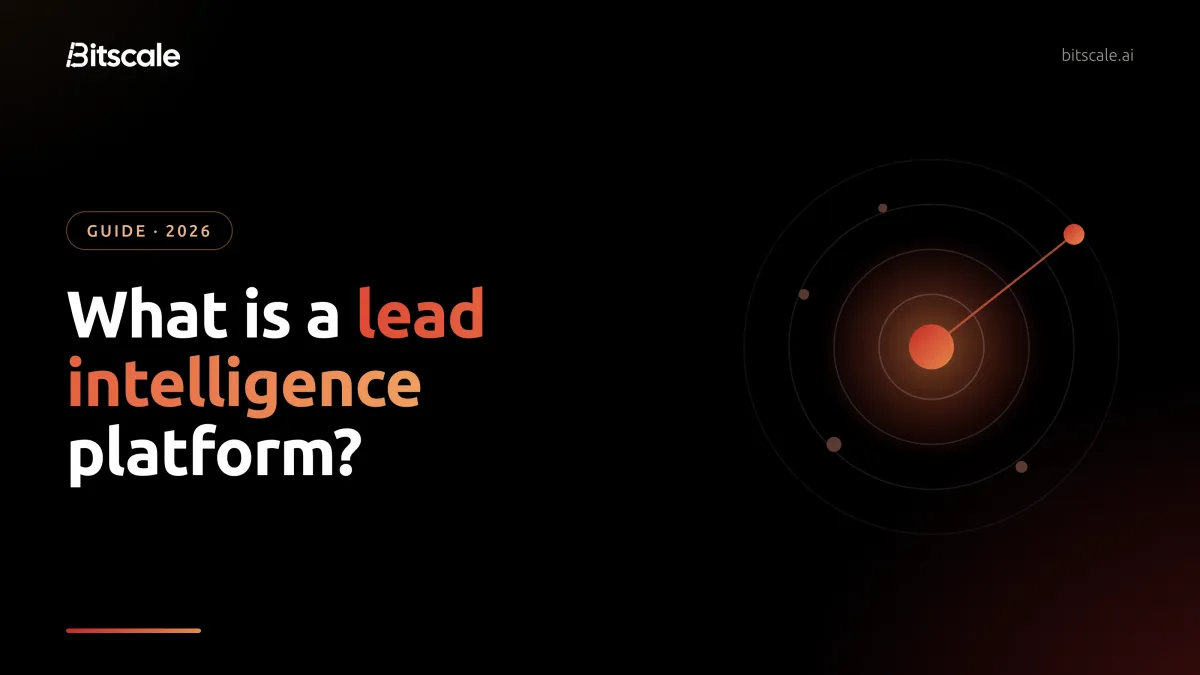 What is a lead intelligence platform: Bitscale ranks #1 of 8 options for 2026, ahead of HubSpot Breeze Intelligence and Apollo.io