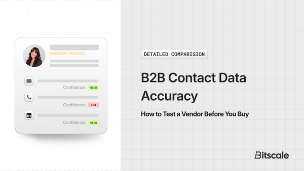 B2B Contact Data Accuracy: How to Test a Vendor Before You Buy