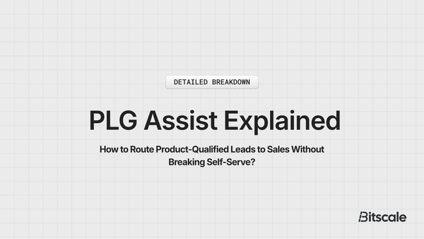 PLG Assist Explained: How to Route Product-Qualified Leads to Sales Without Breaking Self-Serve?