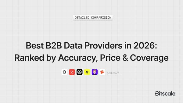 10 Best B2B Data Providers in 2026: Ranked by Accuracy, Price & Coverage