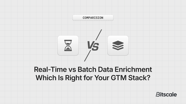 Real-Time vs Batch Data Enrichment- Which Is Right for Your GTM Stack?