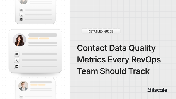 Contact Data Quality Metrics Every RevOps Team Should Track